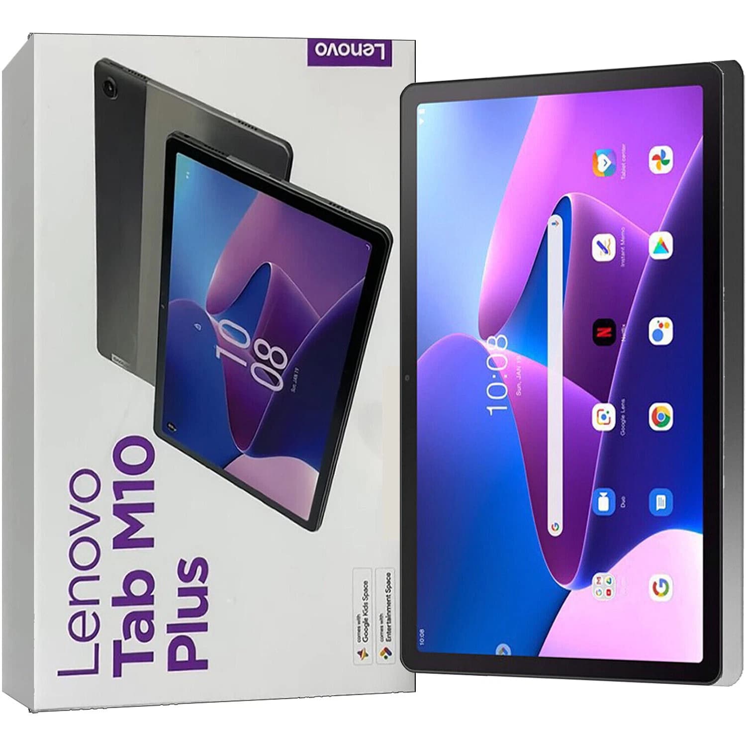 Lenovo Tab M10 Plus (3rd Gen) 10.6" Android Tablet – 3GB RAM, 32GB Storage, MediaTek G80, 2K Display, Android 13