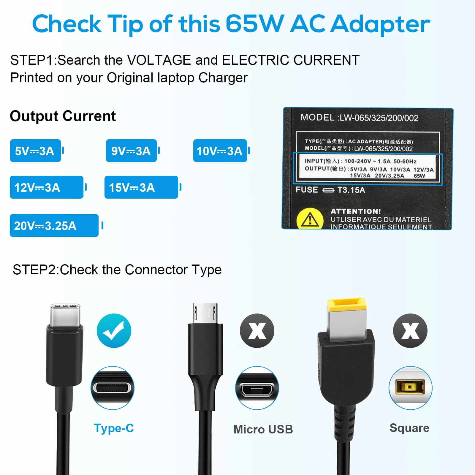 HP Charger 65W 6