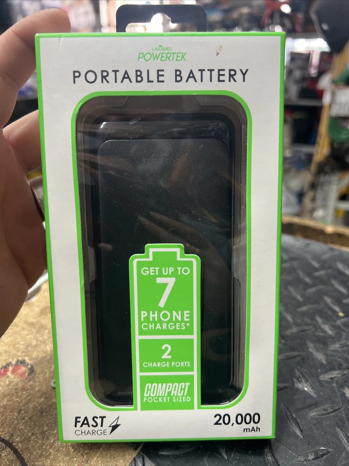 Powertek 20,000mAh Fast Charge Power Bank, 20W USB-C PD, Dual USB Output, Compact Portable Charger, Lifetime Replacement Warranty