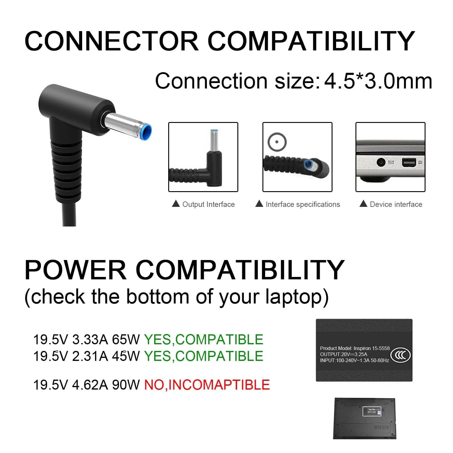 HP Charger 65W 4