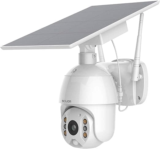 SOLIOM S600 Outdoor 4G Security Camera - 360° Pan Tilt, Solar Powered with Battery, Motion Detection, Color Night Vision, 2-Way Talk, Remote Access