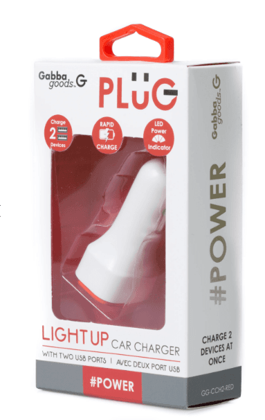 Light-up Rapid 2.1 Amp Car Charger with 2 USB Ports