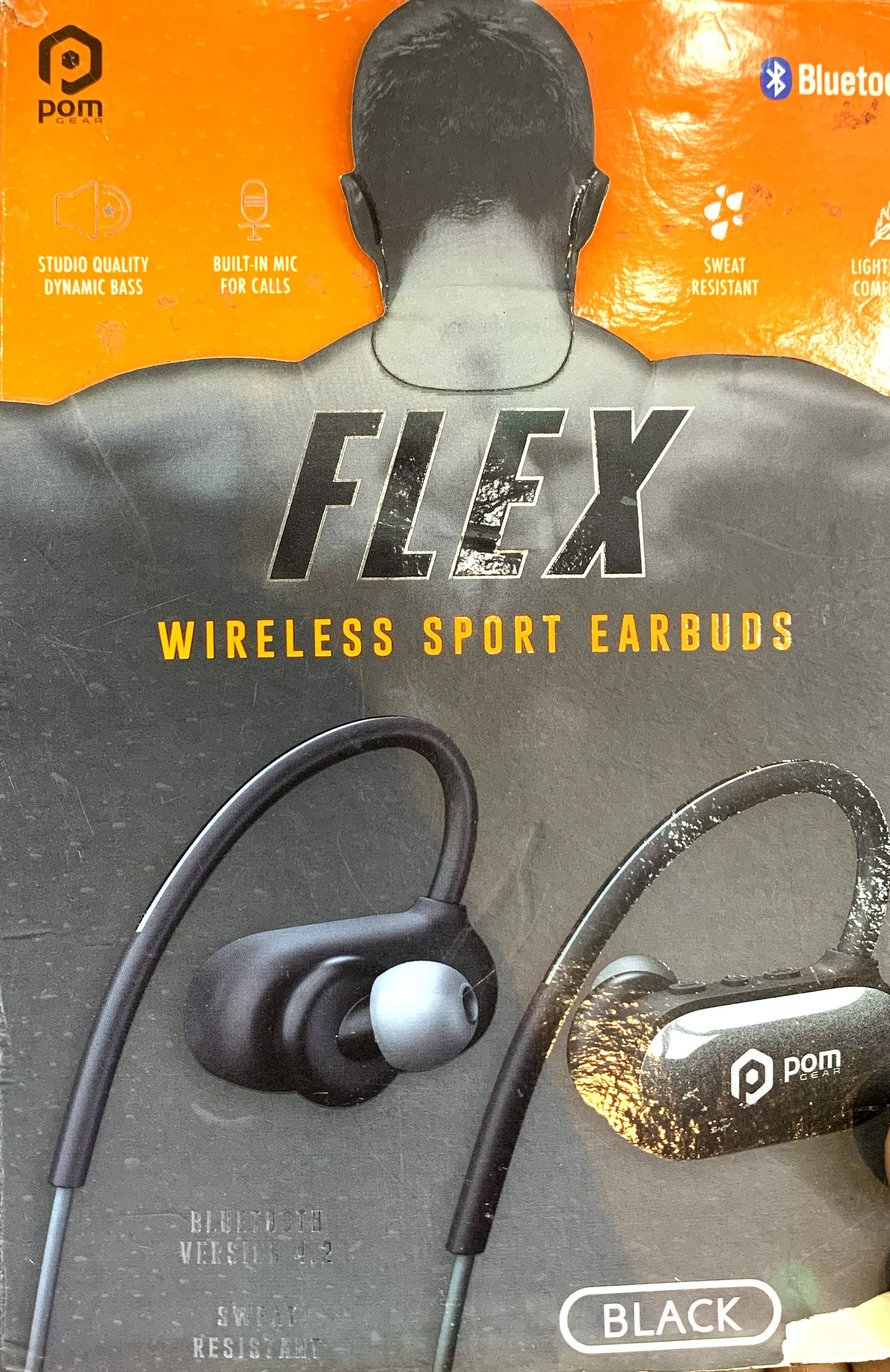 Pom Gear Flex Wireless Sport Earbuds Bluetooth Sweat Resistant