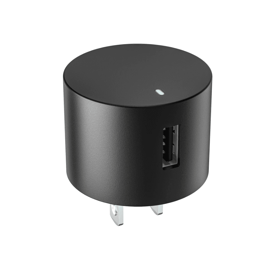 onn 12W Single USB-A Port Wall Charger, Foldable Plug, Black - Compatible with iPhone, Samsung Galaxy, Note, Pixel Devices iPad Pro, & More