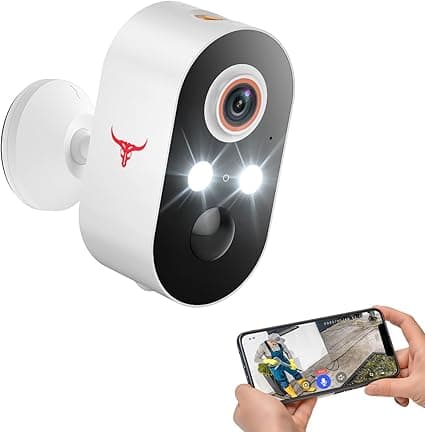 1080p Wireless Security Camera, 2.4GHz Wi-Fi Only, Color Night Vision, AI Human Detection, PIR Motion Detection, 2-Way Talk, Outdoor Surveillance Bullet Cam with Solar Panel