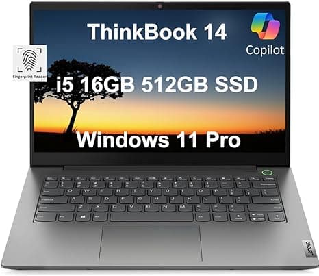 Lenovo ThinkBook 14 Gen 2 2-in-1 Convertible Laptop, 14" FHD Display, 12th Gen Intel Core i5-1235U, 16GB RAM, 512GB SSD, Windows 11 Pro, Backlit Keyboard, Wi-Fi 6