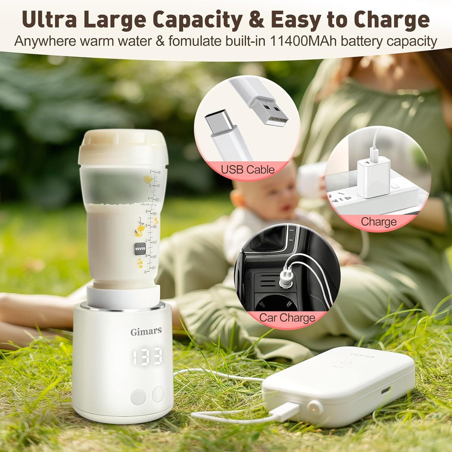 Gimars Portable Baby Bottle Warmer 6